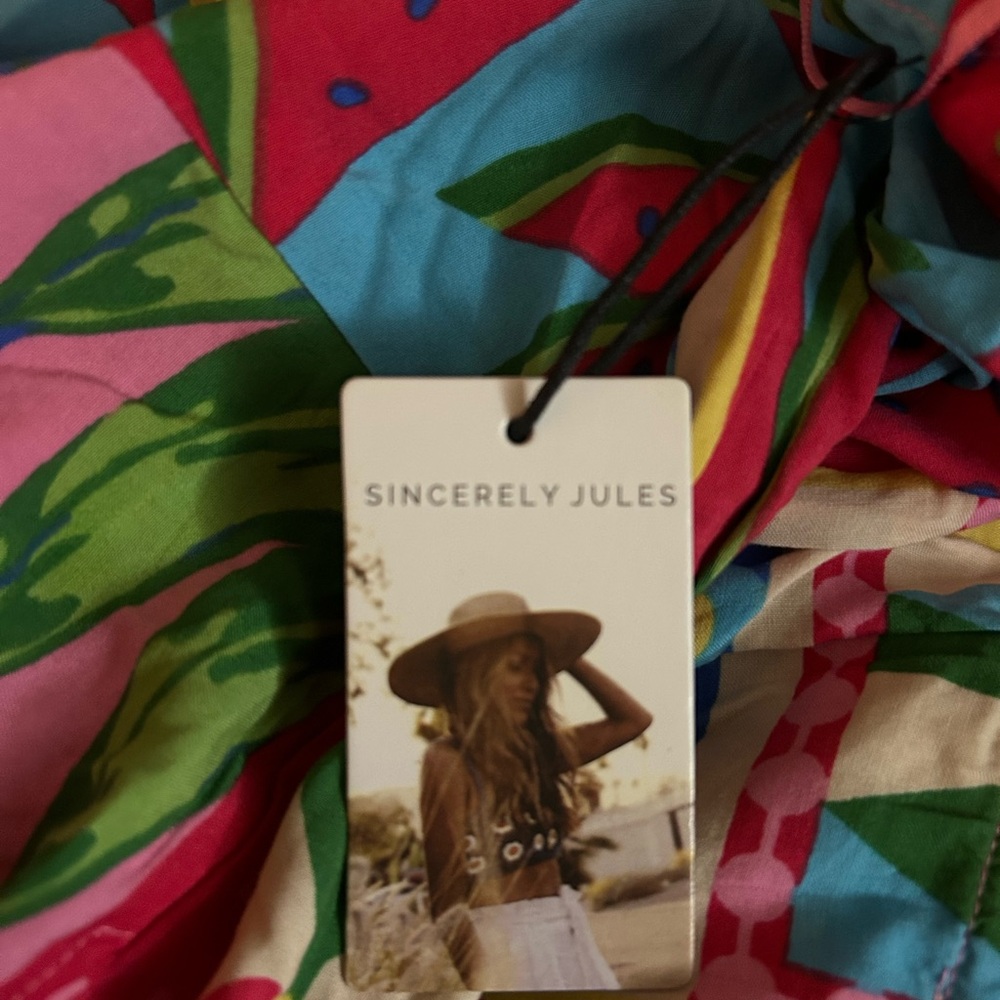 Sincerely Jules Multicolor Floral Patchwork Tie-S… - image 9